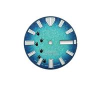 PSDFJAD ZHGUIMING Esfera NH35 de 28,5 mm con ondas 3D y logotipo S. Se adapta a las 3, 3,8 y 4,2 horas. Corona luminosa verde. Accesorios for relojes con movimiento NH35/NH36(D-66)