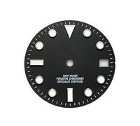 PSDFJAD ZHGUIMING Esfera S de 28,5 mm adecuada for accesorios de reloj luminosos de color azul hielo y verde con movimiento automático NH35/NH36/4R/7S(W-D-148)