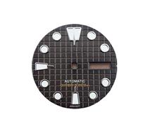 PSDFJAD ZHGUIMING Esfera tipo gofre con logotipo S de 28,5 mm adecuada for el movimiento automático japonés NH36/4R36, accesorios de modificación de reloj luminosos verdes C3(W-D-29)