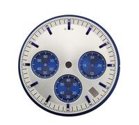 PSDFJAD ZHGUIMING Esfera VK63 Esfera VK63 Panda Logotipo personalizado Cronógrafo Esfera luminosa multifunción electrónica Manecillas VK63 Adecuadas for movimiento VK63(Dial-4)