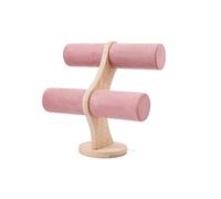 PSDFJAD ZHGUIMING Estante Organizador de Doble Capa, joyería de Madera, Pulsera, Almacenamiento, Cadena de exhibición, Reloj, Soporte Duro, Montaje for Mujer(Pink Velvet)