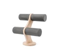 PSDFJAD ZHGUIMING Estante Organizador de Doble Capa, joyería de Madera, Pulsera, Almacenamiento, Cadena de exhibición, Reloj, Soporte Duro, Montaje for Mujer(Grey Velvet)