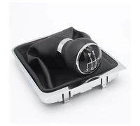 PSDFJAD ZHGUIMING For B6 2005-2012 Perilla de cambio de marchas manual de 5/6 velocidades Palanca de cambios Funda de cuero Accesorios for automóvil(Leather 5 speed)