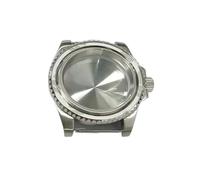 PSDFJAD ZHGUIMING For caja NH35 Caja de acero inoxidable Cubierta de espejo de zafiro 40 mm Adecuado for movimiento NH35 Caja de hombre Accesorios for relojes(Sapphire Flat Silver)