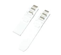 PSDFJAD ZHGUIMING For correa de reloj de silicona con boca elevada del siglo XXI, cadena de reloj resistente al agua en blanco y negro de 20x10mm(White-no buckle)