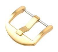 PSDFJAD ZHGUIMING Hebilla de Reloj de Acero Inoxidable, 16mm, 18mm, 20mm, 22mm, 24mm, 26mm, Hebilla de Correa de Reloj de Cuero Negro, Plateado, Oro Rosa(Gold,24mm)