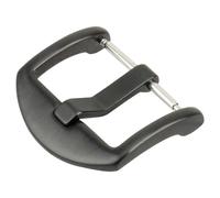 PSDFJAD ZHGUIMING Hebilla de Reloj de Acero Inoxidable, 16mm, 18mm, 20mm, 22mm, 24mm, 26mm, Hebilla de Correa de Reloj de Cuero Negro, Plateado, Oro Rosa(Schwarz,16mm)