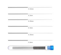 PSDFJAD ZHGUIMING Herramienta de Agujas de Limpieza de Boquilla de Acero Inoxidable, 10 Uds., 0,15mm, 0,2mm, 0,25mm, 0,3mm, 0,35mm, 0,4mm, Taladro for Boquilla V6, Piezas de impresoras 3D(0.15mm)