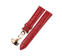 PSDFJAD ZHGUIMING Lanzamiento Banda de cuero genuino con textura de bambú Correa Reloj Pulsera Accesorios Correa de piel animal(K,16mm)