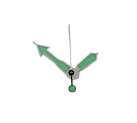 PSDFJAD ZHGUIMING Manecillas de Reloj NH35, manecillas SKX nh35 adecuadas for Relojes de Movimiento NH34 NH35 NH36 NH38 NH39 NH70 NH72(Silver Green)