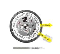 PSDFJAD ZHGUIMING NH35A Movimiento mecánico Premium NH35 Rueda de Fecha Blanca 24 Joyas Automático Precisión Movt Reemplazar(White at 3.8)