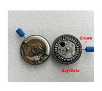 PSDFJAD ZHGUIMING NH35A Movimiento mecánico Premium NH35 Rueda de Fecha Blanca 24 Joyas Automático Precisión Movt Reemplazar(Black at 6)