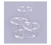 PSDFJAD ZHGUIMING Organizador de Joyas de 3 Capas, Soporte for presentación de joyería, acrílico Transparente, Acero Inoxidable, Pendiente, Pulsera, Collar, Soporte de exhibición, Estante, 1 ud.(TP)