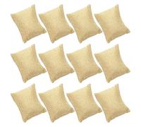 PSDFJAD ZHGUIMING Paquete de 12 Almohadas pequeñas Negras for Reloj, Almohada de Terciopelo for Pulsera, expositores de joyería, Pulsera de Reloj, Cojines, Soporte for Cajas(Linen 12 Pillow Bag)