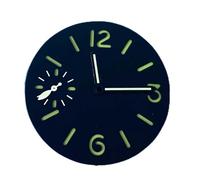 PSDFJAD ZHGUIMING Piezas de inserción de esfera de reloj de 34,5 mm con manecillas de reloj for movimiento ETA6497/ST3600 Accesorios luminosos verdes Modificar(Verde)