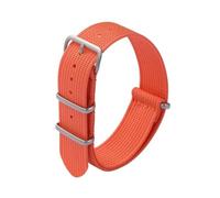 PSDFJAD ZHGUIMING Pulseras largas de nailon a la moda, correa de reloj de repuesto Universal cómoda for hombres y mujeres, 18mm, 20mm, 22mm(naranja,18mm)