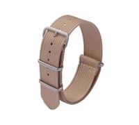 PSDFJAD ZHGUIMING Pulseras largas de nailon a la moda, correa de reloj de repuesto Universal cómoda for hombres y mujeres, 18mm, 20mm, 22mm(Khaki,20mm)