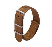 PSDFJAD ZHGUIMING Pulseras largas de nailon a la moda, correa de reloj de repuesto Universal cómoda for hombres y mujeres, 18mm, 20mm, 22mm(Brown,22mm)