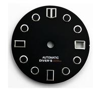 PSDFJAD ZHGUIMING Reloj estéril NH35 de 28,5 mm en blanco y negro con esfera tipo S y ventana de calendario, compatible con movimiento automático NH35, accesorios y piezas for relojes(Style 2)