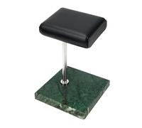 PSDFJAD ZHGUIMING Soporte de exhibición de Pulsera de Pulsera de Reloj de mármol Verde, Soporte de Almacenamiento de joyería de Cuero, Soporte de Reloj(Silver Support Rod)