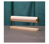 PSDFJAD ZHGUIMING Soporte de exhibición for Pulsera, Collar de una Sola Capa, Brazalete, Diadema, Relojes, Estante de Almacenamiento de joyería con Base de Madera, Accesorios for mostrador(Beige)