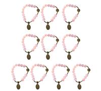 [Psdndeww] 10 piezas con cuentas de cruz religiosa cruz amuleto pulsera de cuentas espiritual regalo, Free Size