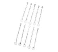 Psdndeww 10 Piezas Extensiones De Cadena Metal Ajustables para Joyería Accesorios Acero Inoxidable Resistentes Multiusos Cadena Ajuste Joyería Individualizada