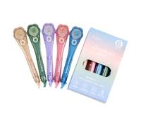 Psdndeww 5 cintas correctoras compactas portátiles beiges para una escritura suave, ergonómica, cómoda, cobertura oculta, escuela, oficina, uso corrector