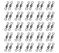 Psdndeww 50 Uds. De Aparejos Giratorios De Pesca Conector De Sedal Conectores De Barriles Rodantes De Acero Inoxidable Giratorios para Barcos De Resistencia