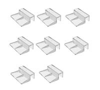 Psdndeww 8pcs Acuarios Transparentes Soportador De Espacio Guardar Clip Acrílico para Placas Pescado Vidrio Soportes Soporte 6/8 Mm Grosor Soporte