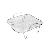 Psdndeww Accesorios para freidoras de aire, parrillas de malla de forma cuadrada, rejilla de cocina de acero inoxidable de alta calidad para asar carne y verduras, rejilla cuadrada para barbacoa para