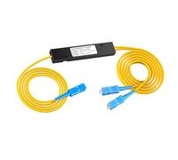 Psdndeww Acoplador ABS 1x2 con baja pérdida de inserción inferior a 0,3 dB, divisor de fibra óptica, ideal para redes de pequeñas empresas, divisor de fibra