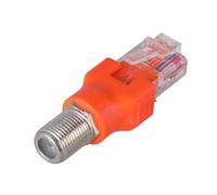 Psdndeww Adaptador de acoplador de barriles coaxiales Ftype hembra a RJ45 macho RJ45 a conectores tipo F, convertidores de cable Ethernet, acoplador coaxial Ethernet