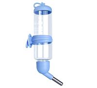 Psdndeww Alimentador de agua para colgar botellas, dispensador automático, bebedero, hámster, para mascotas pequeñas, fuente de tubo de acero inoxidable