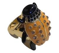 [Psdndeww] Anillo de mariposa animal hecho a mano goteo de aceite para mujeres accesorios de fiesta vintage