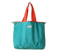 [Psdndeww] Bolsa de hombro reutilizable Bolsa de viaje Bolsa de compras plegable Bolsa de supermercado con cierre de cordón, Azul 10 PCS, Large