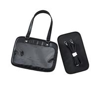 [Psdndeww] Bolsa japonesa JK Uniforme Bandolera Bolsa Escolar Múltiples Bolsa de mano Niña Estudiante Transparente -, Negro