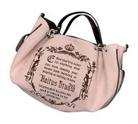[Psdndeww] Bolso de lona bordado con letras vintage, Rosa 10 piezas