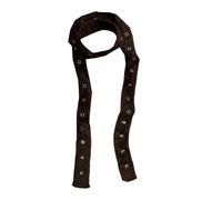 Psdndeww Bufanda De Felpa Con Adornos Encaje Ganchillo Transpirable Chal Ligero Rayas Largas Accesorio Invierno Textura Similar A Lana Acrílica Accesorio Bufanda Para Bebé