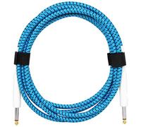 Psdndeww Cable de sonido de reducción de ruido de 6,35 mm macho a macho, cables de conexión de guitarra de doble cabeza recta, fácil de usar, conexión trenzada blindada