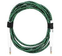 Psdndeww Cable de sonido de reducción de ruido de 6,35 mm macho a macho, cables de conexión de guitarra de doble cabeza recta, fácil de usar, conexión trenzada blindada