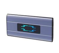 Psdndeww Caja Metálica para Unidad De Datos Iluminación LED Personalizable Escritorio Soporte Rígido Gestión Eficiente No Requiere Herramientas Caja Dura Compacta De Aluminio