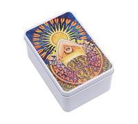 Psdndeww Caja Organizadora Rectangular De Metal Almacenamiento De Tarjetas De Juego Dinero Monedas Estuche para Llaves De Dulces Lata De Almacenamiento De Tarots De Negocios Estuche para Tarjetas De