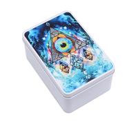 Psdndeww Caja Organizadora Rectangular De Metal Almacenamiento De Tarjetas De Juego Dinero Monedas Estuche para Llaves De Dulces Lata De Almacenamiento De Tarots De Negocios Estuche para Tarjetas De