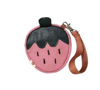 Psdndeww Carteras Encantadoras Monedero De Fresa Bolsa De Cambio De Lona Bolsas De Almacenamiento Pequeñas para Niñas Maquillaje Bolsa De Almacenamiento Pequeña De Fresa Cartera De Lona Encantadora