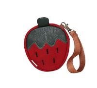 Psdndeww Carteras Encantadoras Monedero De Fresa Bolsa De Cambio De Lona Bolsas De Almacenamiento Pequeñas para Niñas Maquillaje Bolsa De Almacenamiento Pequeña De Fresa Cartera De Lona Encantadora