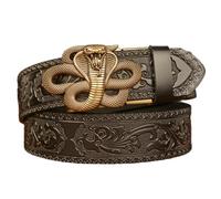 Psdndeww Cinturón Con Hebillas Automáticas Para Hombre Cinturilla Elástica Colorida Decoración De Cobras Para Pantalones Vaqueros Y Ropa Informal Vestido De Negocios