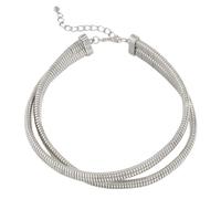 [Psdndeww] Collar de cadena grande collar grunge joyería collar de exageración gargantilla de metal trenzado llamativo material de hierro