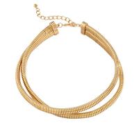 [Psdndeww] Collar de cadena grande collar grunge joyería collar de exageración gargantilla de metal trenzado llamativo material de hierro