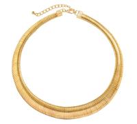 [Psdndeww] Collar de cadena grande collar grunge joyería collar de exageración gargantilla de metal trenzado llamativo material de hierro